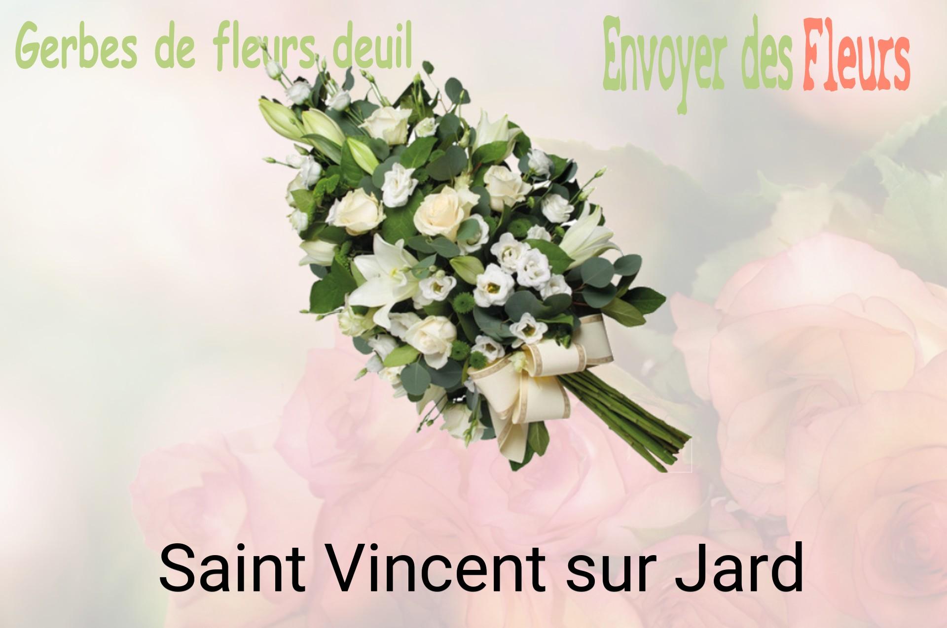 Gerbe de fleurs de deuil livrée à Saint-Vincent-sur-Jard